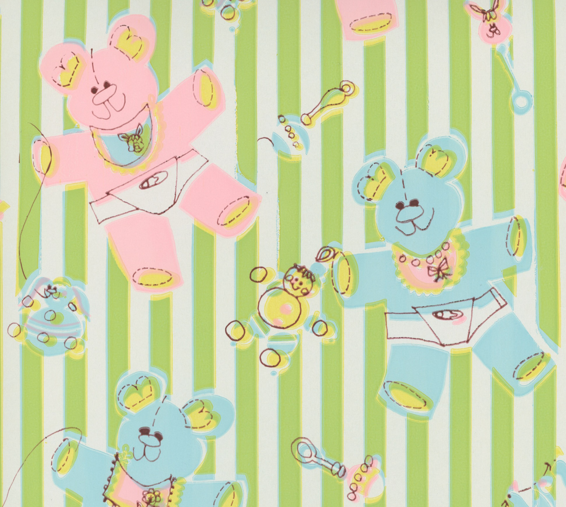 Baby Bears Vintage Paper